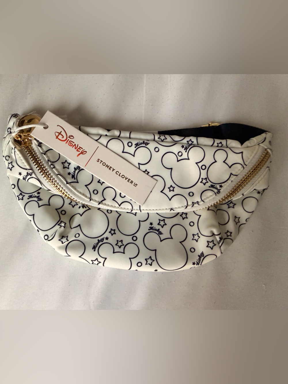 Stoney Clover Ln Disney White and Black Mickey Outline Fanny